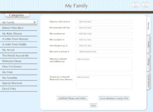 EditBookBLUE 300x219 GIVEAWAY: The Story of You Digital Baby Book