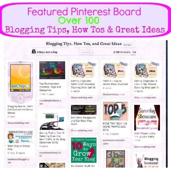 3bd Favorite Pinterest Board  Blogging Tips, How Tos & Great Ideas
