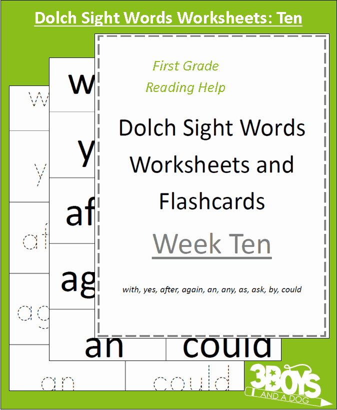 Dolch Dolch games dolch Week sight Week Sight printable Words Worksheets: Ten Sight 101  Words memory word