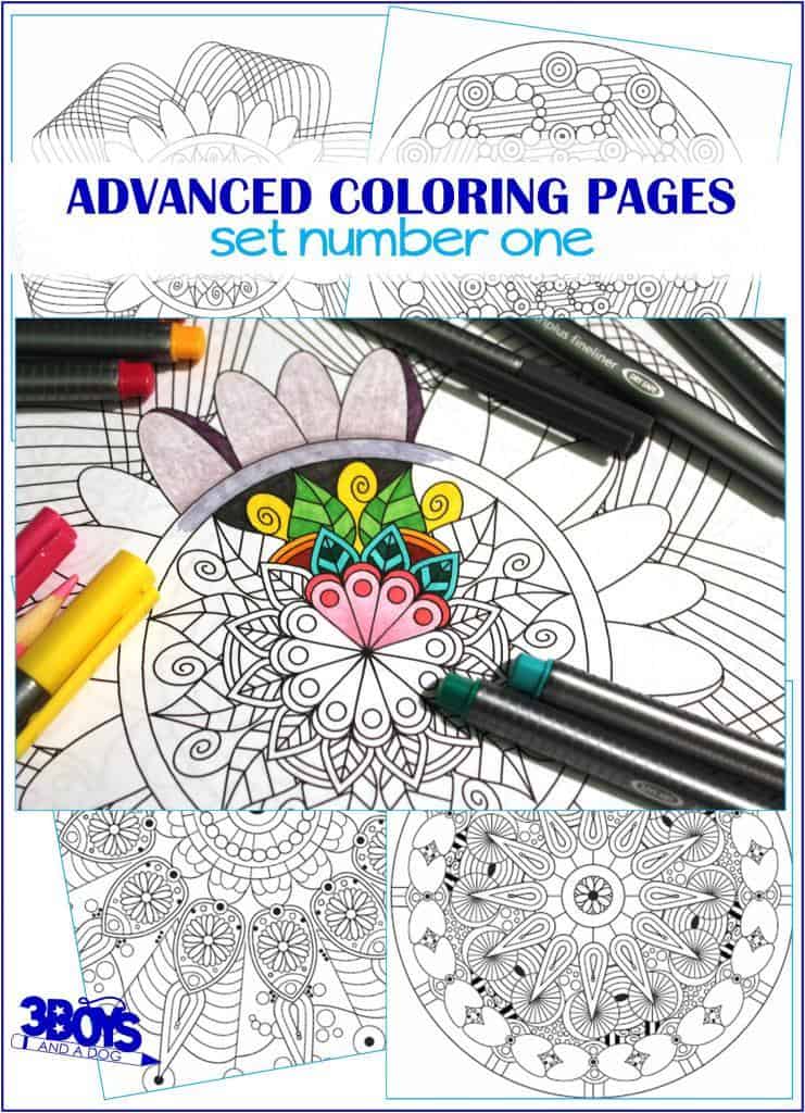Printable, Advanced, Mandala Inspired, Coloring Pages