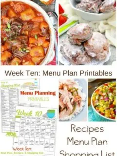 Week Ten_ Menu Plan Printables