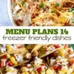 menu plans 14 freezer friendly dishes