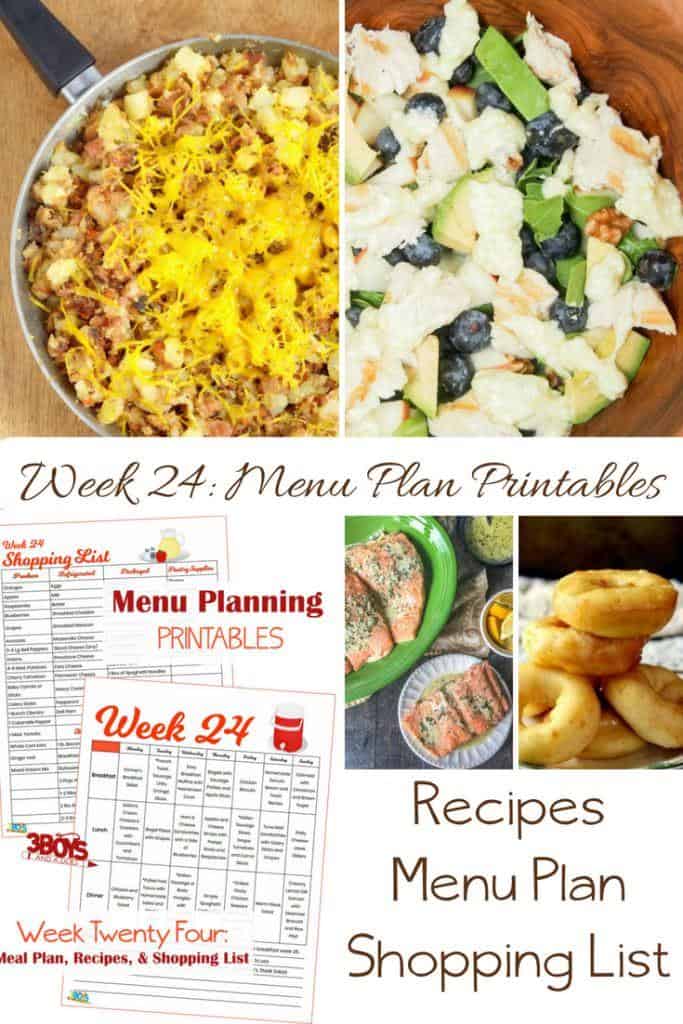 Week Twenty Four_ Menu Plan Printables