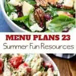 menu plans 23 . summer fun resources