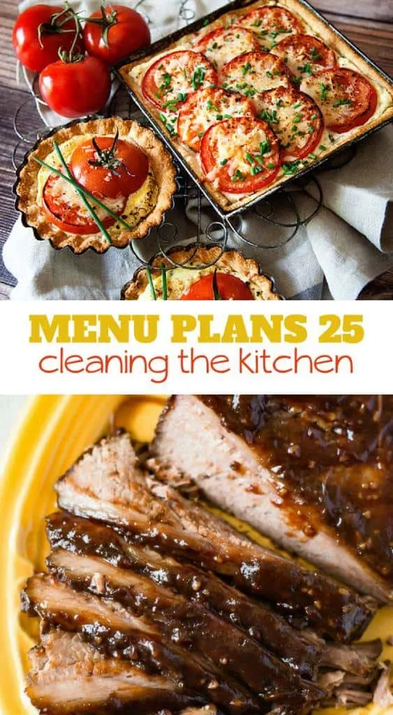 menu plans 25 . cleaning the kitchen