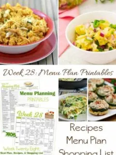 menu plans 28 . how to get things done