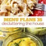 menu plans 35 . decluttering the house