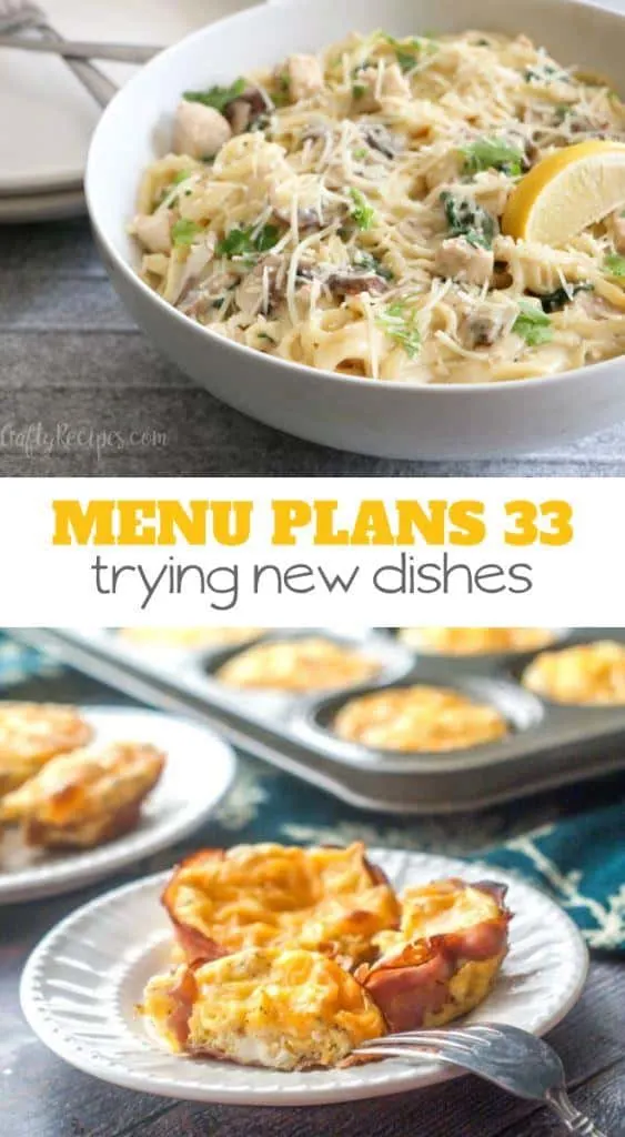 menu plans 33 . trying new dishes