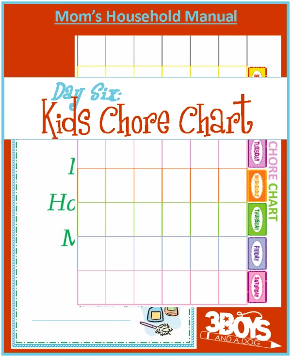 Free Printable Kids Chores Chart