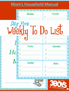 Weekly Master To Do List Printable and Suggestions