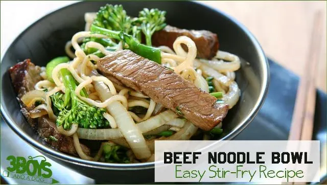 Easy Stir Fry Beef Noodle Bowl Recipe
