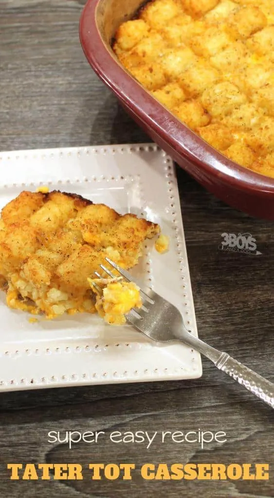 baked breakfast or dinner casserole with cheese potatoes and sausage