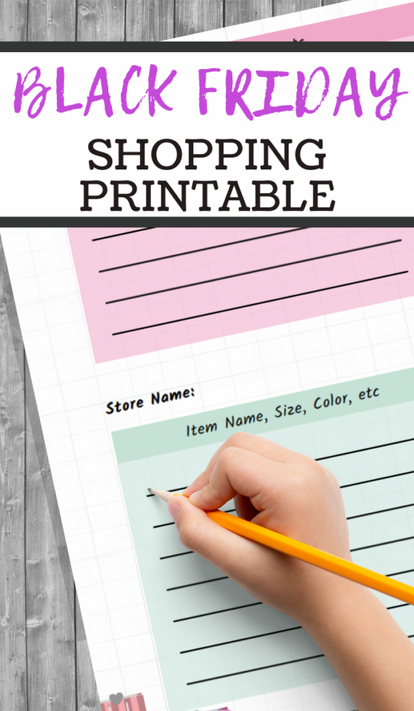 Free Printable: Black Friday Shopping List