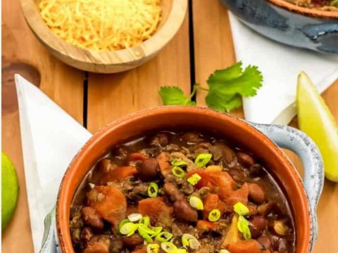 I adapted this chili recipe from a Pampered Chef recipe that I acquired at a party years ago!