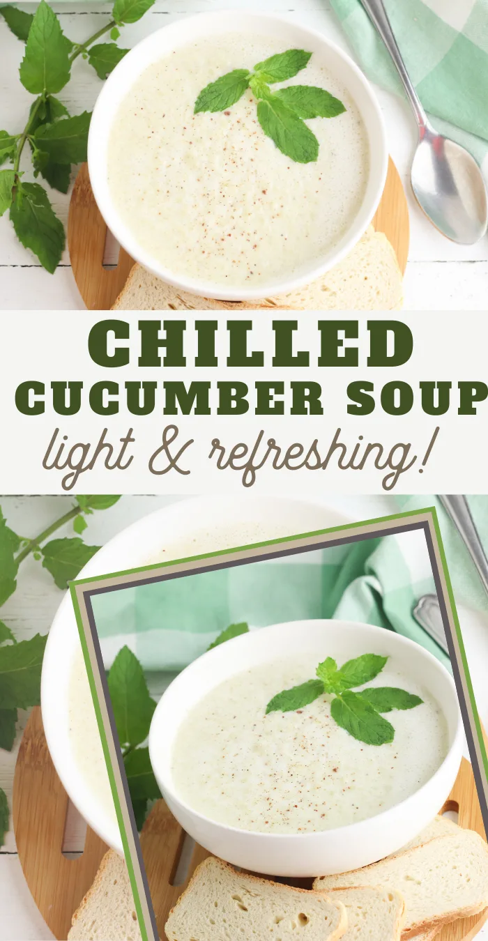 chilled cucumber soup is a simple recipe for any time of the year