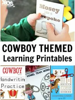 Cowboy Themed Learning Printables