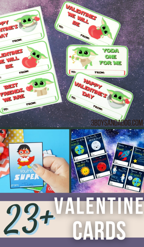 Printable Valentines Cards - 3 Boys and a Dog