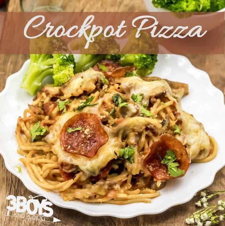 SImple Slow Cooker Crockpot Pizza Recipe