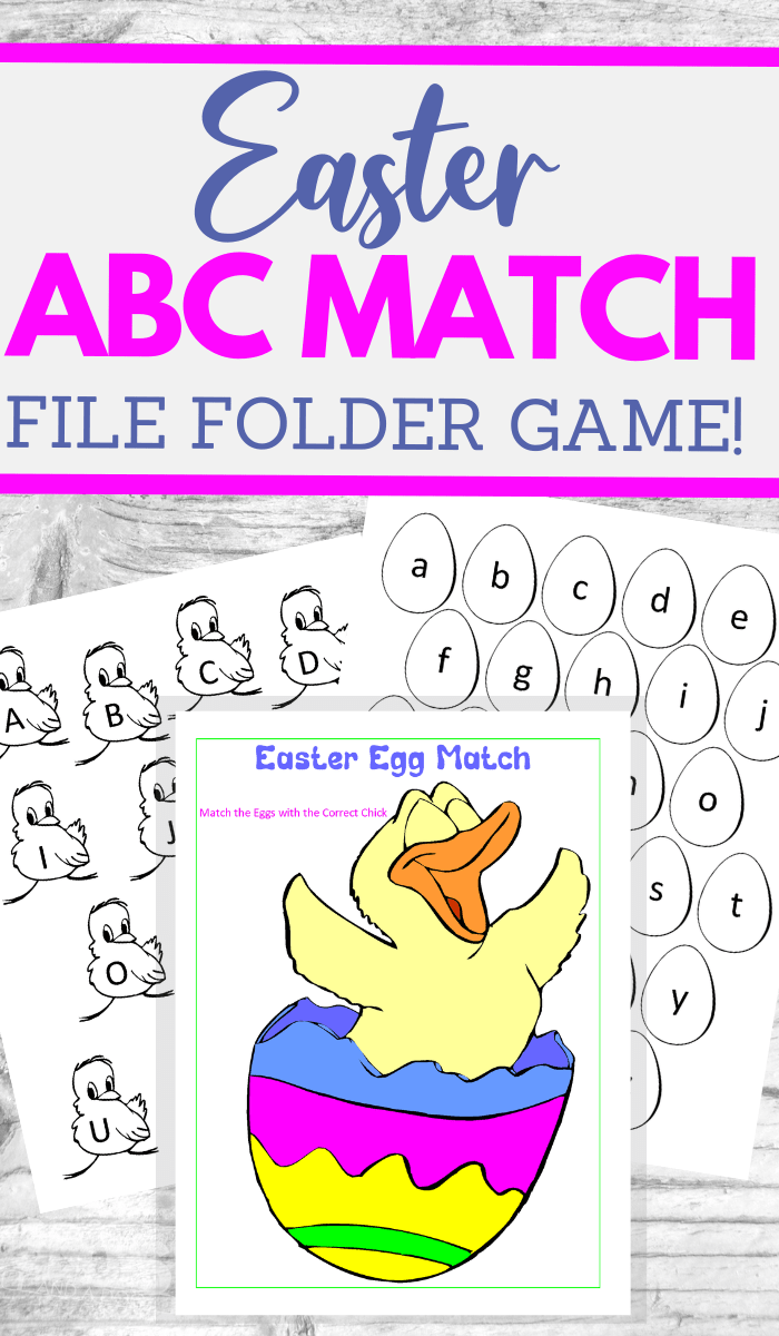 printable alphabet match ffg for Easter