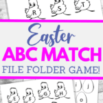 fun printable file folder game for kids to practice abc upper and lower case matching