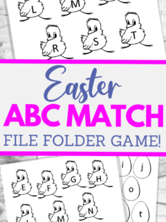 fun printable file folder game for kids to practice abc upper and lower case matching