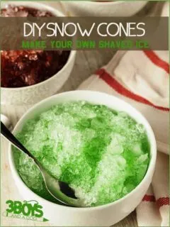 DIY SNOW CONES make your own shaved ice recipe