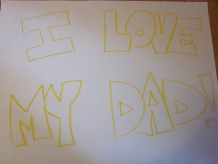 Finger Painting Idea - Father's Day Crafts for Toddlers &amp; Preschoolers