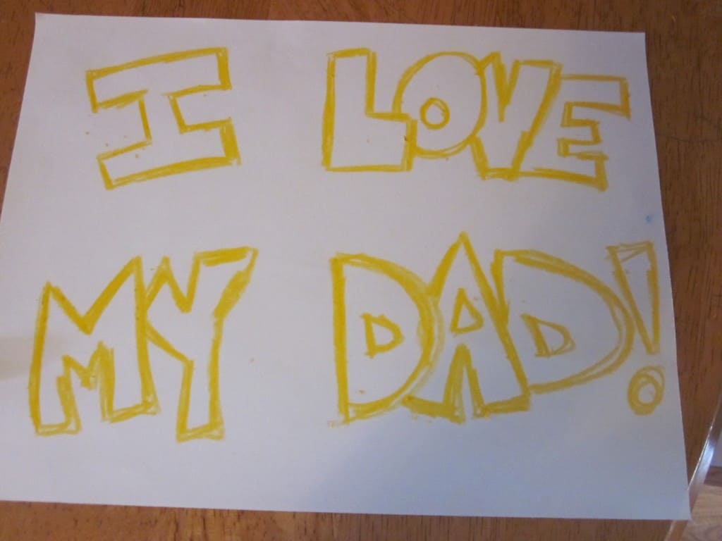 Finger Painting Idea - Father's Day Crafts for Toddlers &amp; Preschoolers