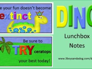 Image for Dinosaur Lunchbox Notes