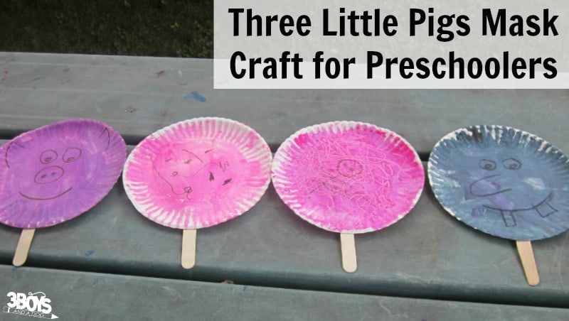 Three Little Pigs Mask Craft for Preschoolers