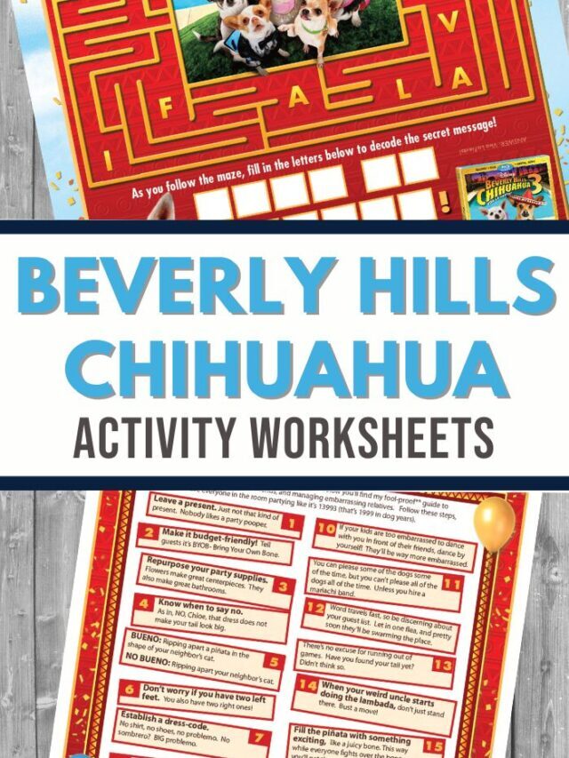 Beverly Hills Chihuahua 3 Activity Sheets