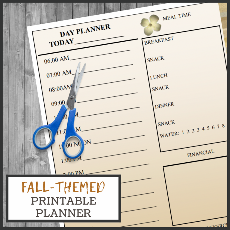 Free Daily Planner for Fall