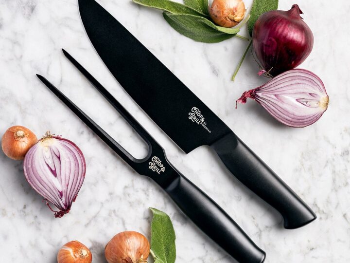 Image for GreenPan Chop & Grill Stainless Steel Chef's Knife & Fork Set
