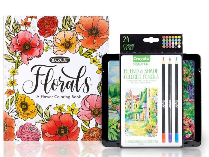 Image for Flower Coloring Book & 24 Colored Pencils | Crayola.com | Crayola