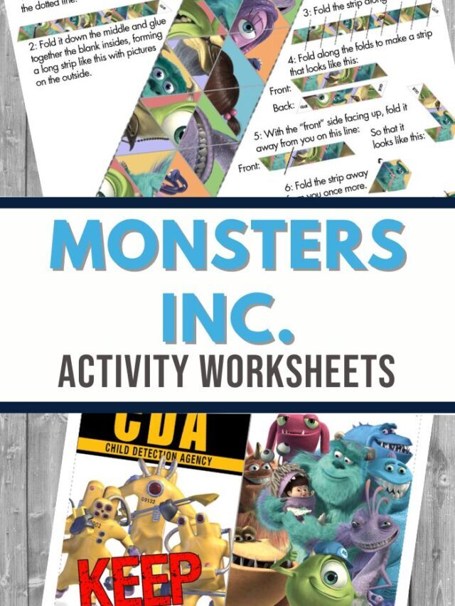 Monsters, Inc Printable Activity Sheets