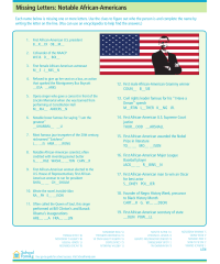 Image for Black History Month Worksheets