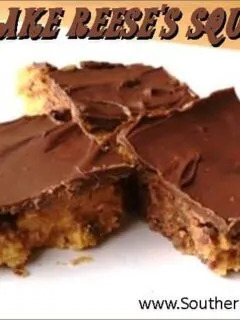 peanut butter and chocolate no bake squares