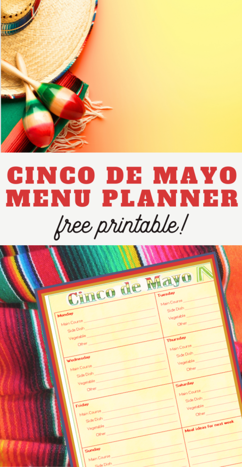 Menu Planning Printable for Cinco de Mayo