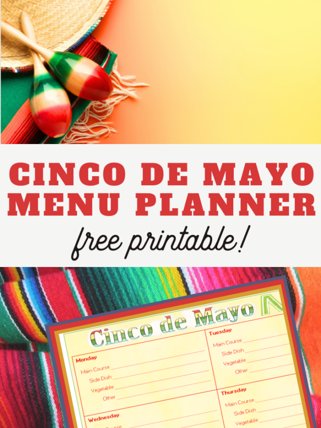 Cinco de Mayo Menu Planner - 3 Boys and a Dog