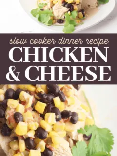 southwest chicken corn beans dinner with melted cheese