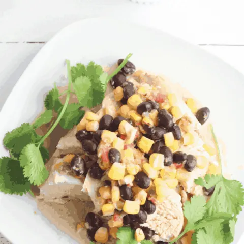 chicken and queso combine with black beans for a delicious and authentic Mexican recipe