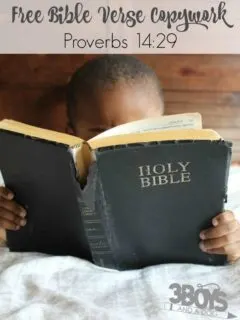 Free Bible Verse Copywork Proverbs