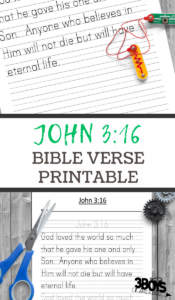 John 3:16 Free Printable Handwriting Worksheet