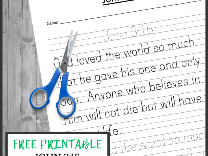 Image for Free Printable Bible Verses: John 3:16