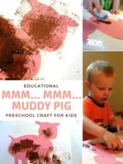 Mmm Mmm Muddy Pig Toddler and Preschooler craft activity
