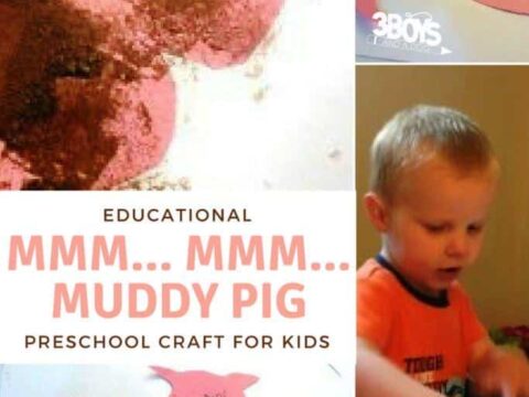 Mmm Mmm Muddy Pig Toddler and Preschooler craft activity
