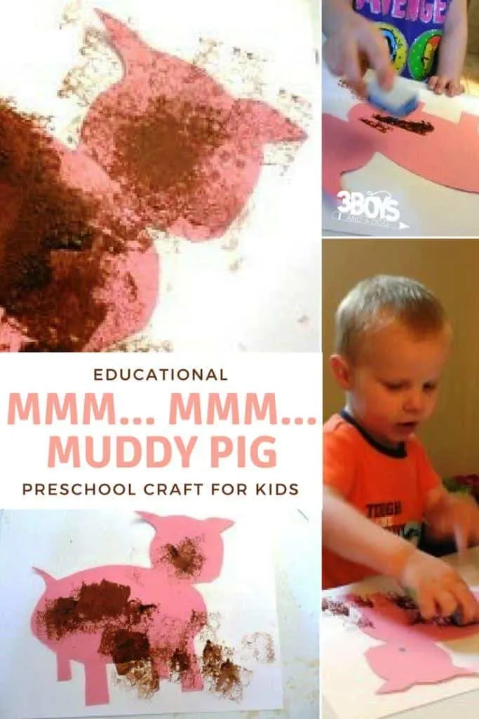 Mmm Mmm Muddy Pig Toddler and Preschooler craft activity