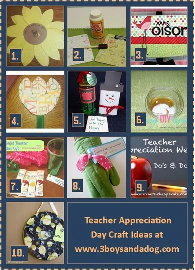 Teacher Appreciation Day Craft Ideas