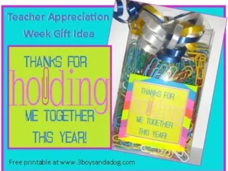 Image for Teacher Appreciation: Holding Me Together (free printable)