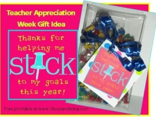 Image for Thanks for Helping Me Stick Teacher Appreciation